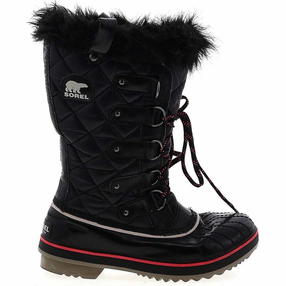 Sorel Joan of Arctic Black & red Winter Snow Boots size 7